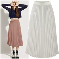 Women&#39;s Pleated Skirt Summer Collection