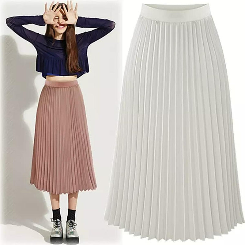 Women&#39;s Pleated Skirt Summer Collection