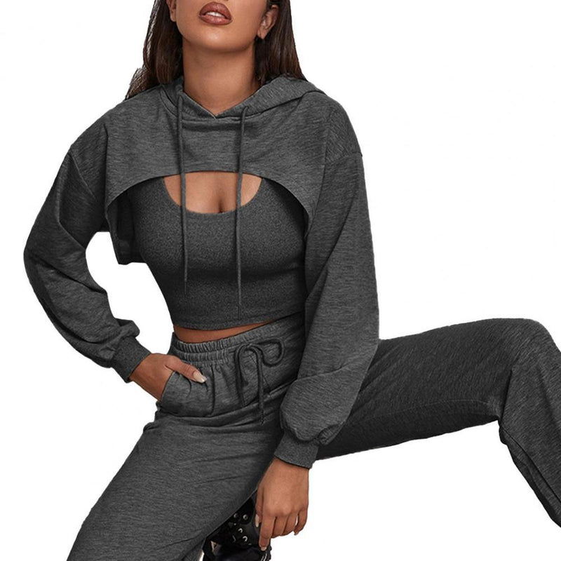Women&#39;s Premium Tracksuit With Zip-Up Jacket And Elastic Waist Pants