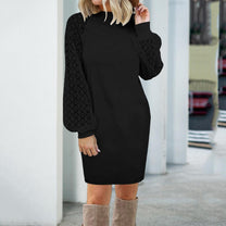 Women&#39;s Pullover Sweater With Pleated Sleeves