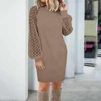 Women&#39;s Pullover Sweater With Pleated Sleeves
