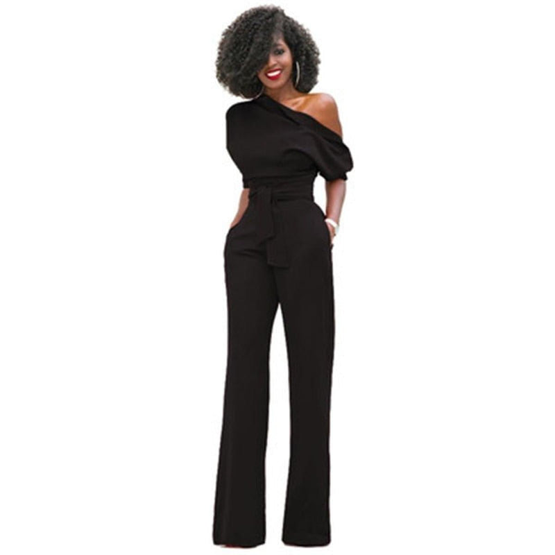 Women&#39;s Red Bodycon Jumpsuit