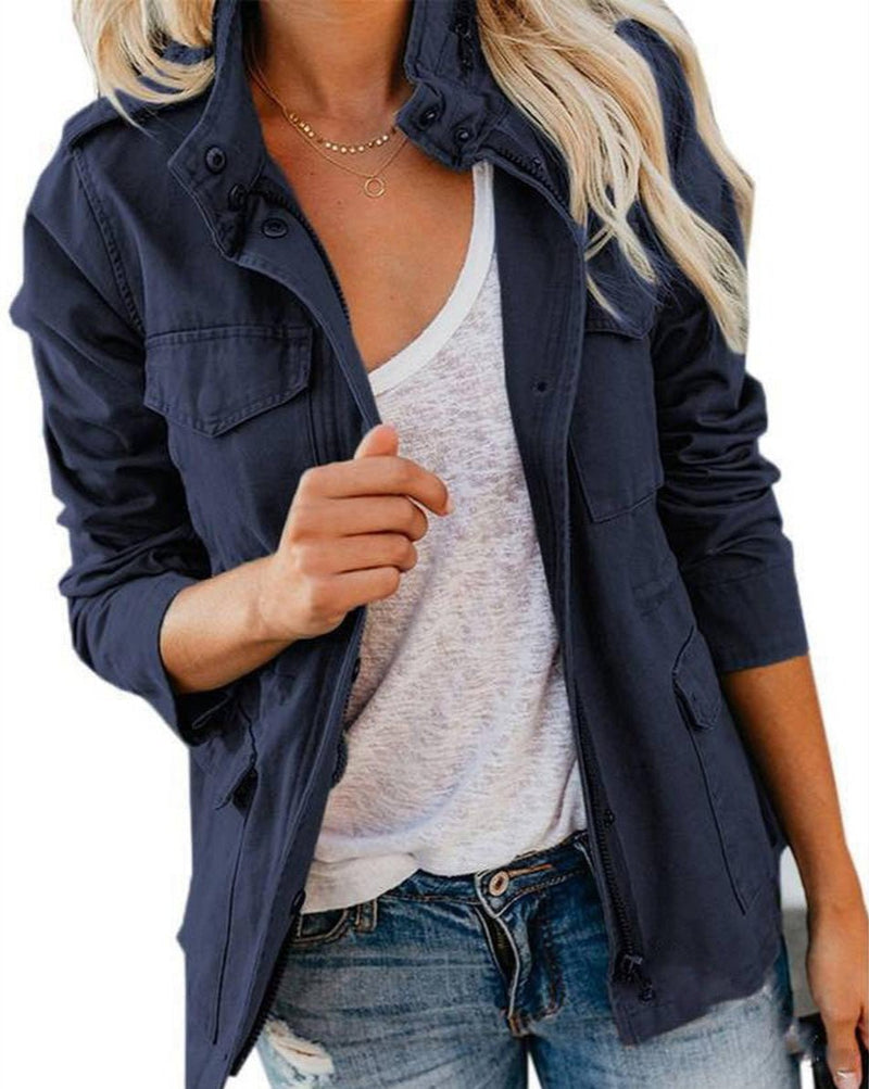 Women&#39;s Regular Fit Utility Jacket With Pockets