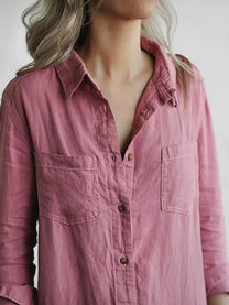 Women&#39;s Relaxed Fit Button Down Jumpsuit
