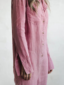 Women&#39;s Relaxed Fit Button Down Jumpsuit