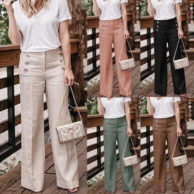 Women&#39;s Relaxed Fit Linen Pants