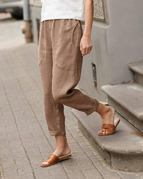 Women&#39;s Relaxed Fit Tapered Trousers