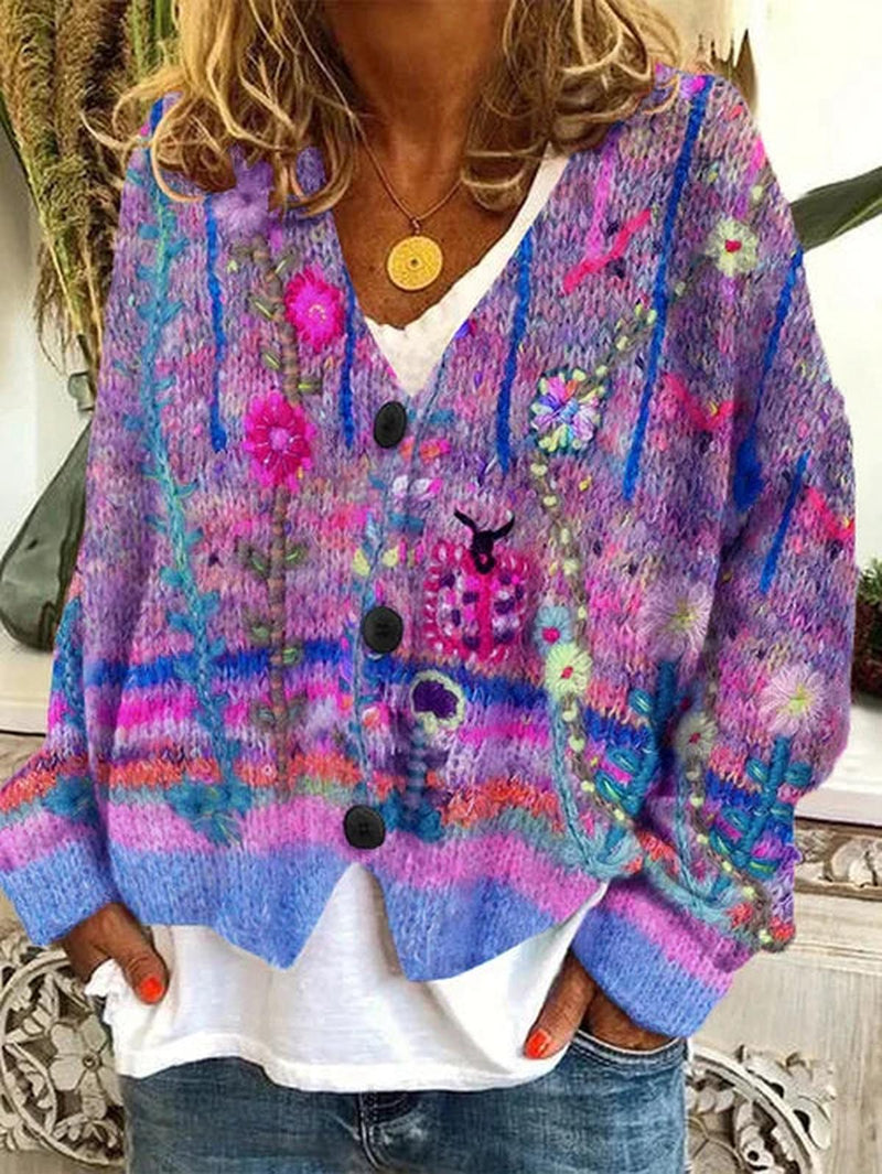Women&#39;s Retro Cardigan With Unique Elegant Design