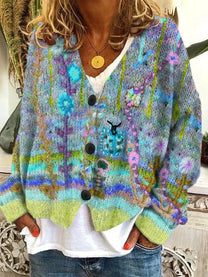 Women&#39;s Retro Cardigan With Unique Elegant Design