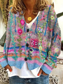 Women&#39;s Retro Cardigan With Unique Elegant Design