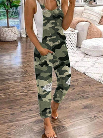 Women&#39;s Ripped Denim Overall Jumpsuit