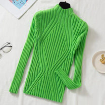 Women&#39;s Roll-Neck Jumper With Long Sleeves - Warm And Versatile