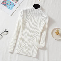Women&#39;s Roll-Neck Jumper With Long Sleeves - Warm And Versatile