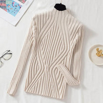 Women&#39;s Roll-Neck Jumper With Long Sleeves - Warm And Versatile