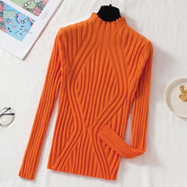 Women&#39;s Roll-Neck Jumper With Long Sleeves - Warm And Versatile