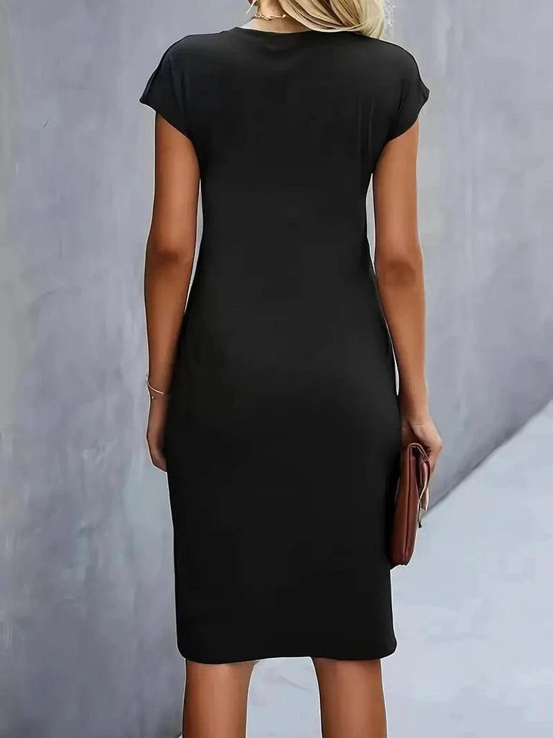 Women&#39;s Round Neckline Casual Dress