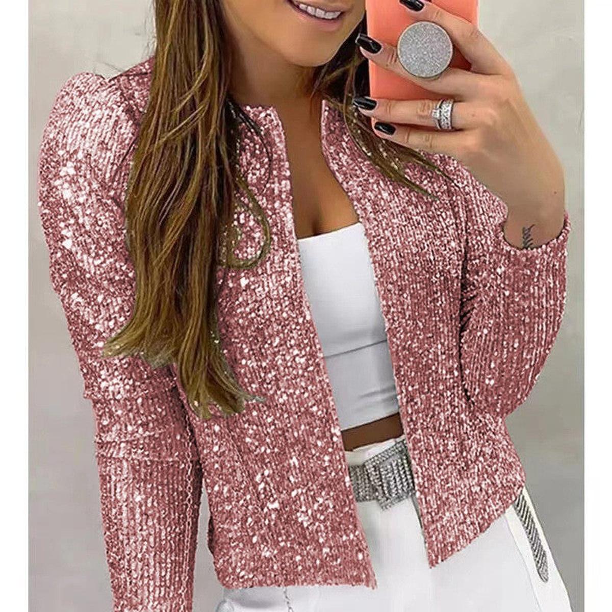 Women&#39;s Satin Blazer With Regular Fit XS-XXL
