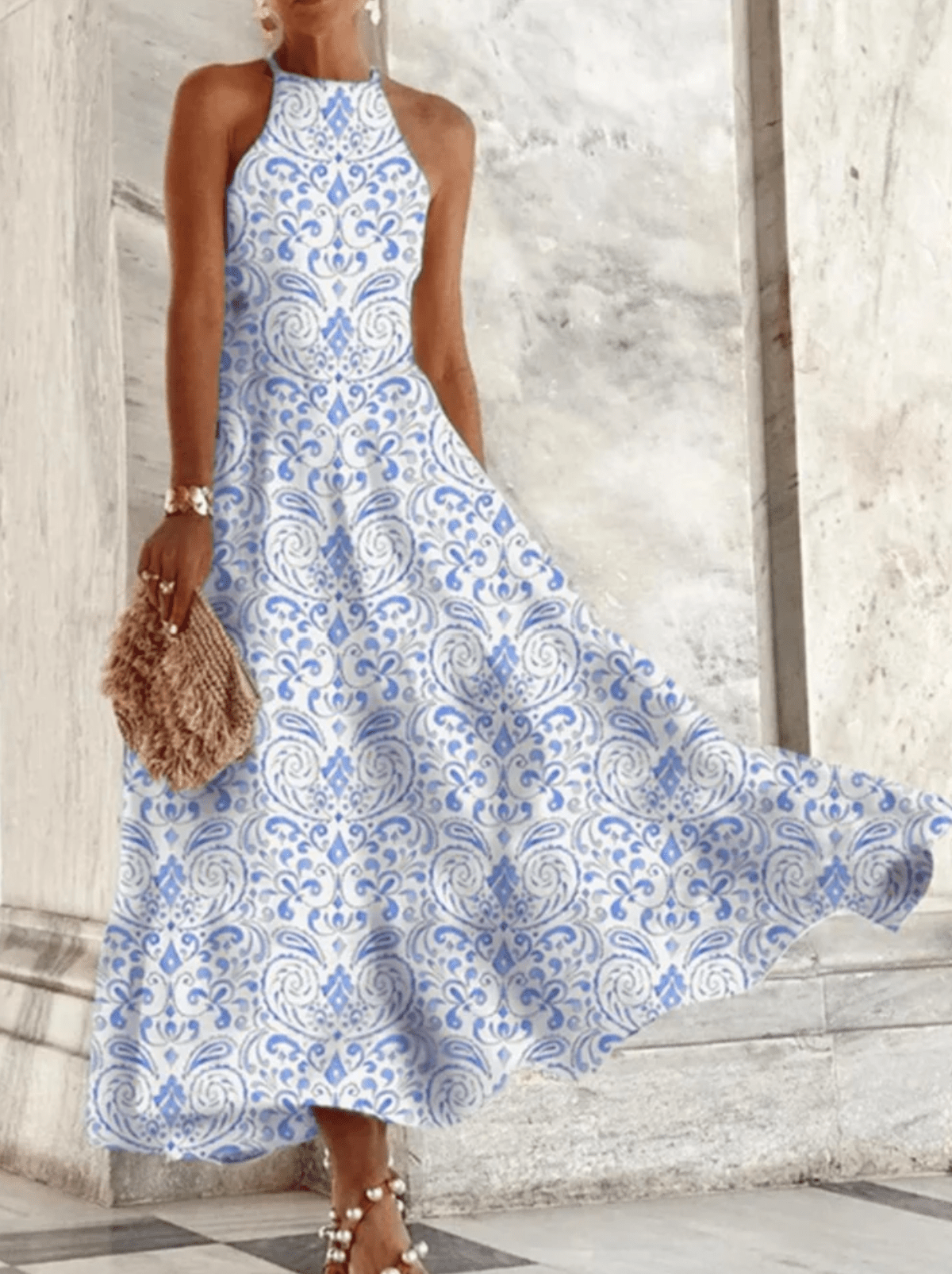 Women&#39;s Short Sleeve A-Line Summer Dress