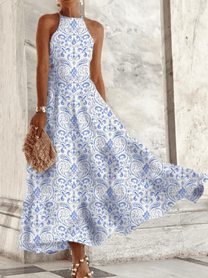 Women&#39;s Short Sleeve A-Line Summer Dress