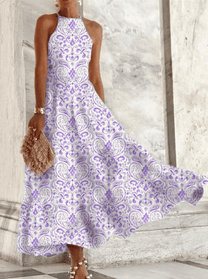 Women&#39;s Short Sleeve A-Line Summer Dress