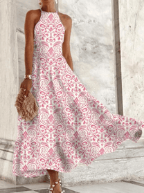 Women&#39;s Short Sleeve A-Line Summer Dress