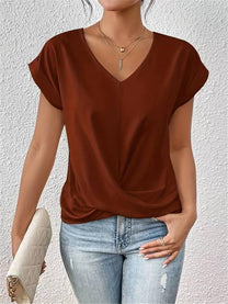 Women&#39;s Short Sleeve Cotton Blend Casual T-Shirt
