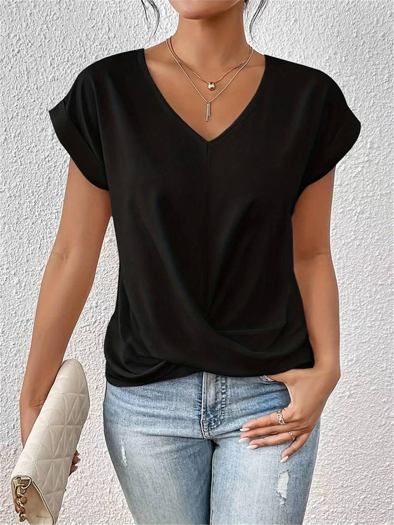 Women&#39;s Short Sleeve Cotton Blend Casual T-Shirt