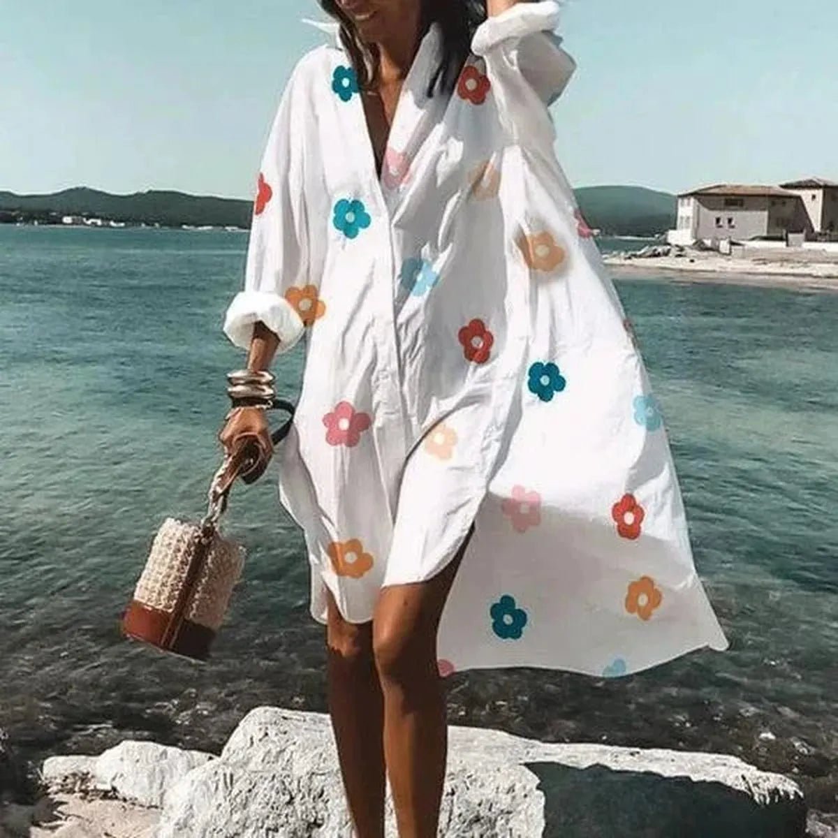 White -mini flower / 5XL
