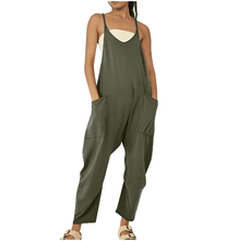 Women&#39;s Sleeveless Casual Jumpsuit With Pockets