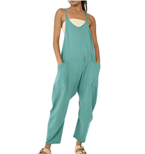 Women&#39;s Sleeveless Casual Jumpsuit With Pockets