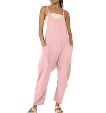 Women&#39;s Sleeveless Casual Jumpsuit With Pockets