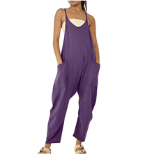 Women&#39;s Sleeveless Casual Jumpsuit With Pockets