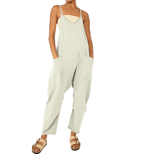 Women&#39;s Sleeveless Casual Jumpsuit With Pockets