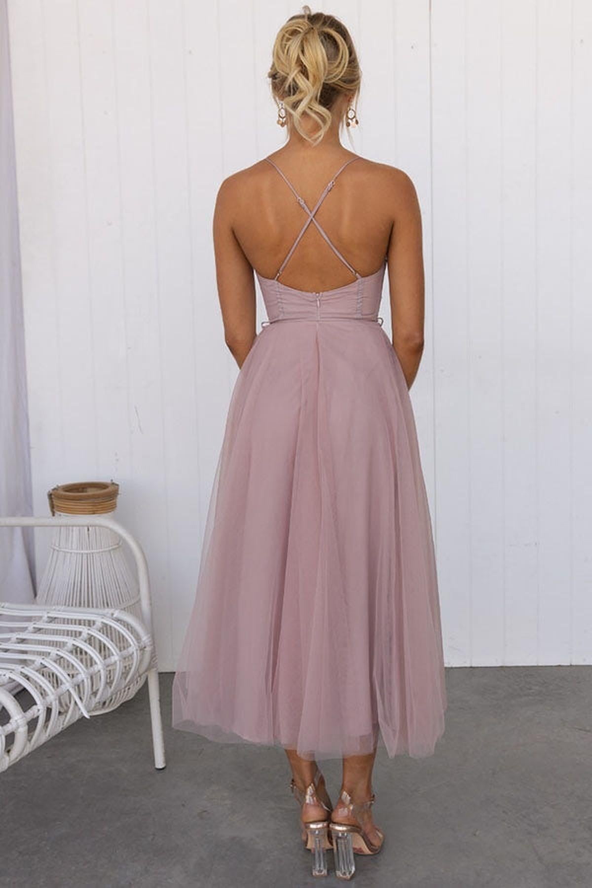 Women&#39;s Sleeveless Chiffon Maxi Dress With Tulle Overlay