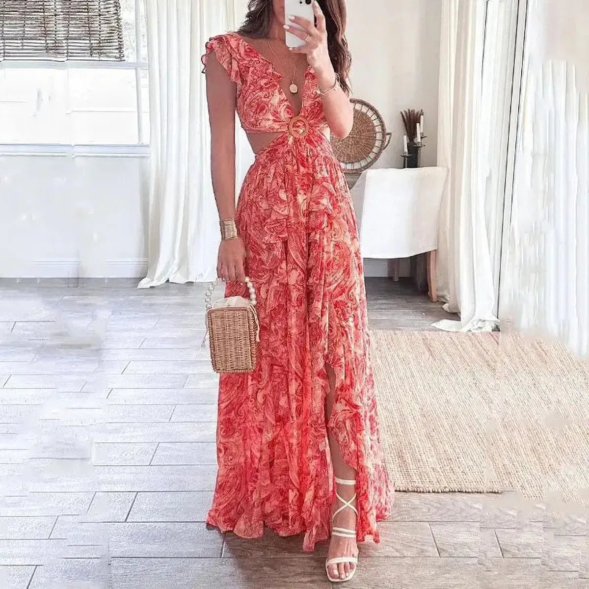 Women&#39;s Sleeveless Round Neck Summer Dress