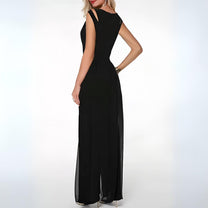 Women&#39;s Sleeveless Wide-Leg Jumpsuit
