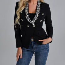 Women&#39;s Slim Fit Blazer With Notched Lapel