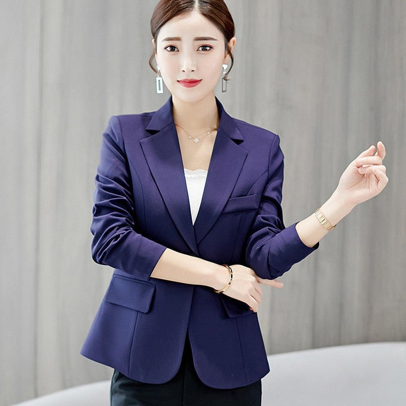 Women&#39;s Slim Fit Long Sleeve Blazer Coat