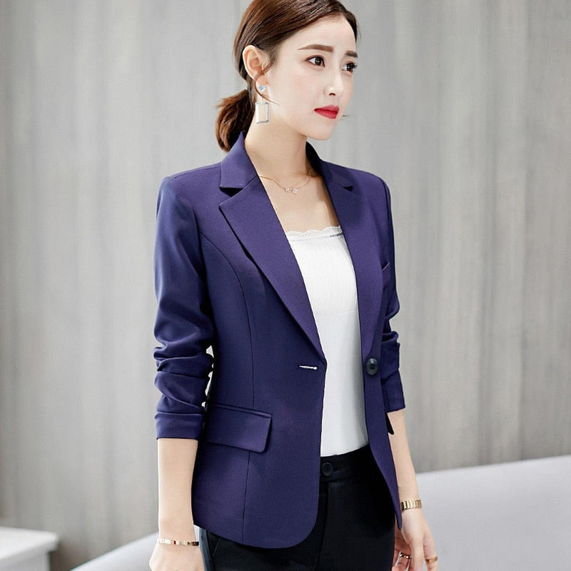 Women&#39;s Slim Fit Long Sleeve Blazer Coat