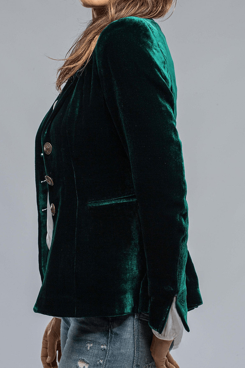 Women&#39;s Slim Fit Retro Lapel Blazer With Pockets