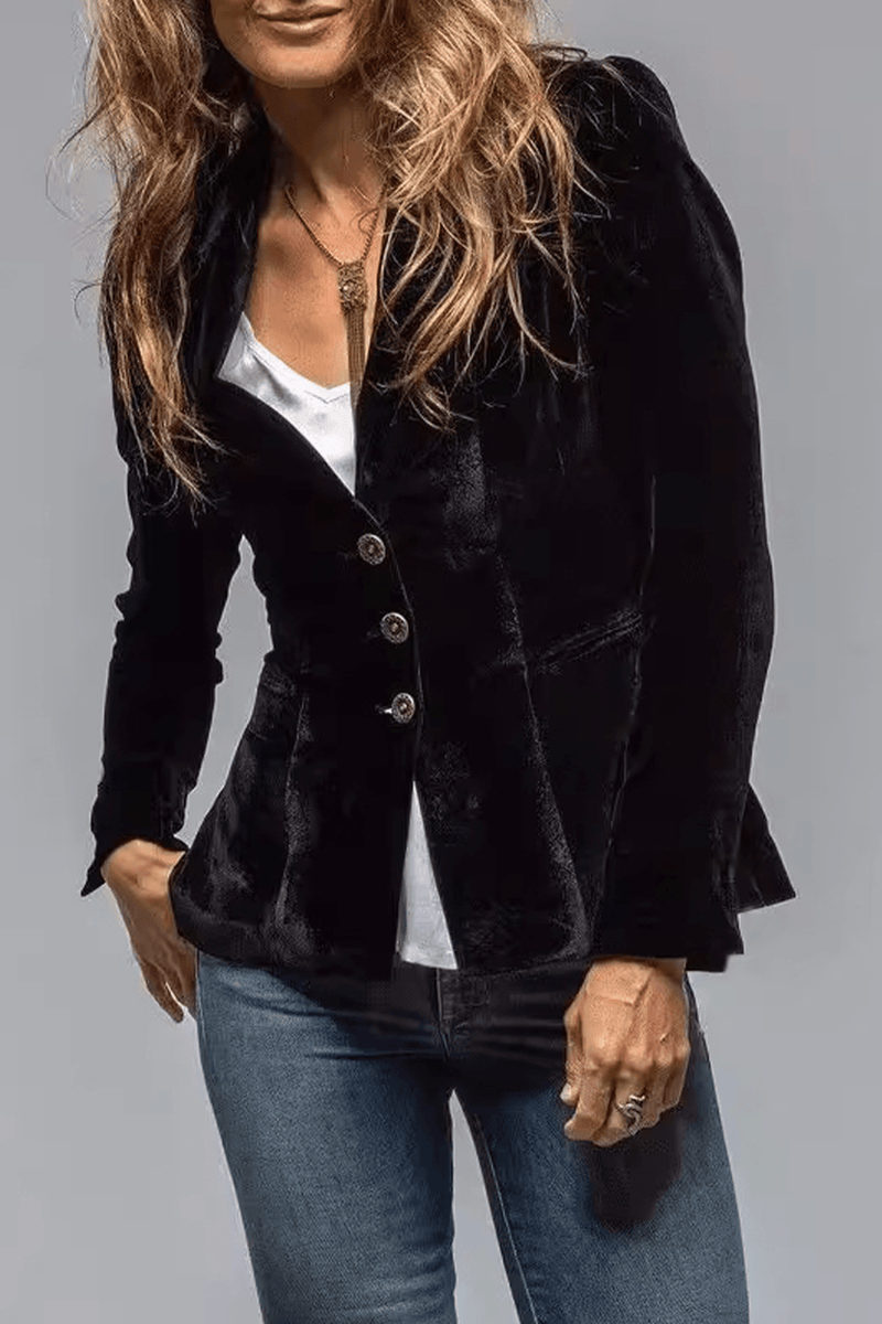 Women&#39;s Slim Fit Retro Lapel Blazer With Pockets