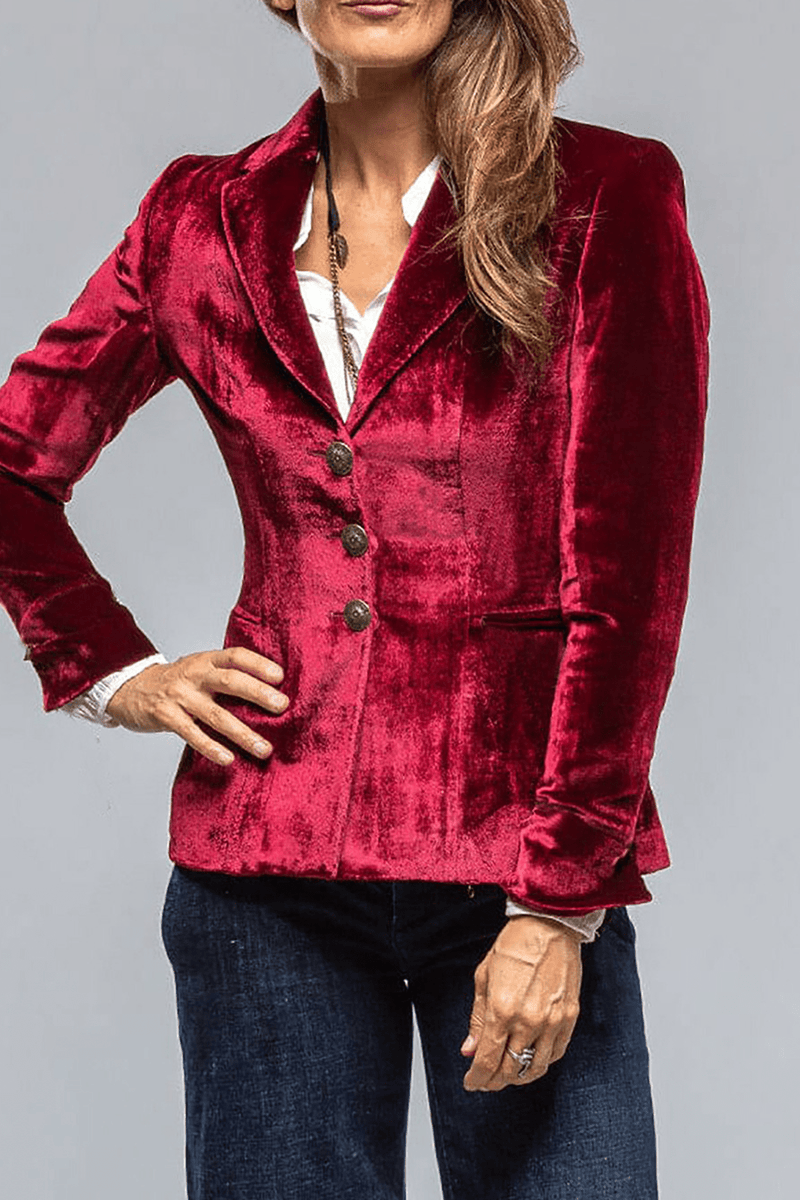 Women&#39;s Slim Fit Retro Lapel Blazer With Pockets
