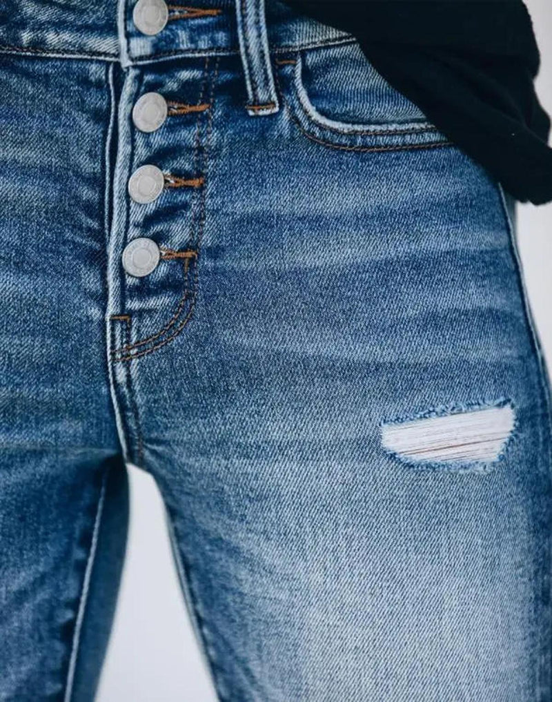 Women&#39;s Slim Fit Ripped Denim Jeans