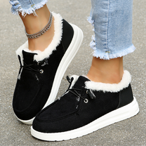 Women&#39;s Slip-On Winter Shoes With Plush Lining