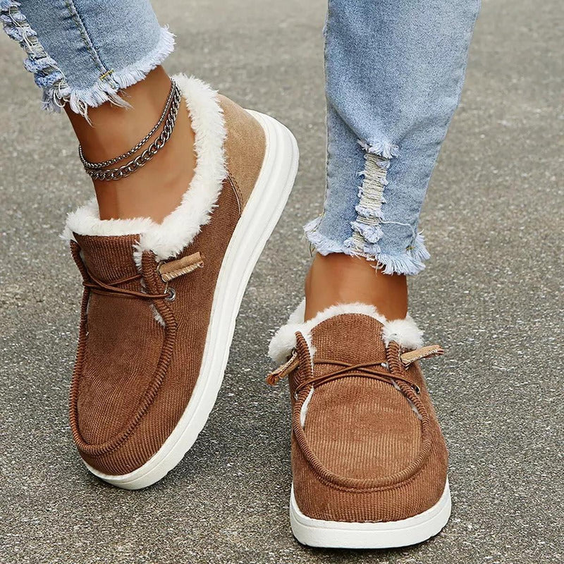 Women&#39;s Slip-On Winter Shoes With Plush Lining