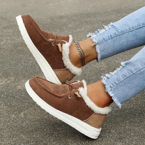 Women&#39;s Slip-On Winter Shoes With Plush Lining