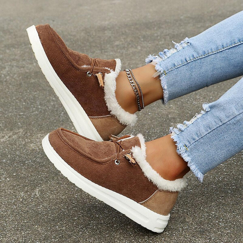 Women&#39;s Slip-On Winter Shoes With Plush Lining