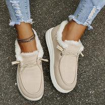 Women&#39;s Slip-On Winter Shoes With Plush Lining