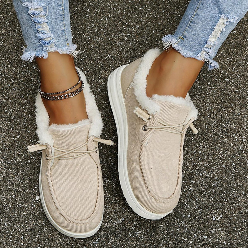 Women&#39;s Slip-On Winter Shoes With Plush Lining