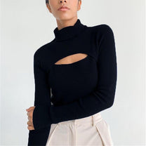 Women&#39;s Slit Pullover Sweater